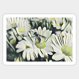 🌼🐝 Buzzing Through White Blossom Fields 🌸✨ Sticker
